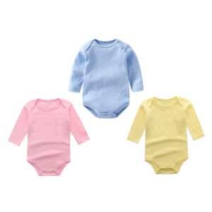 Pack of 3 Newborn Baby Bodysuits Romper in Cotton Stuff