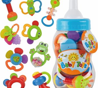Baby Rattles Toys for 6 Months – Teething Toys for Baby 0 to 6 Months Jar Baby Rattle Toys for Infant