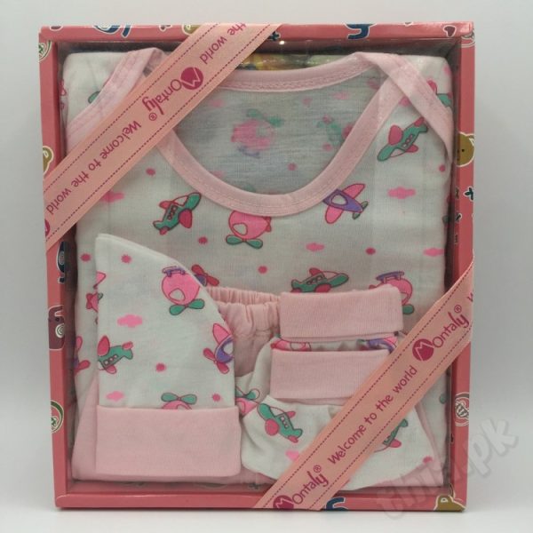 Newborn 4 Pcs Baby Gift Suit set Box - Image 3