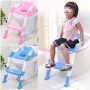 Baby Toddler Potty Toilet Trainer / Safety Seat Chair Step with Adjustable Ladder / Infant Toilet Training Non-slip Folding Seat