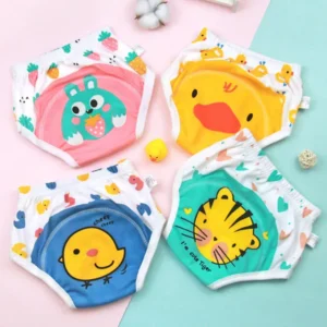 FASHION Baby Diapers Washable 6 Layers Baby Cloth Diaper Reusable Cotton Elastic Waist Cloth Diapers Nappy learning pants