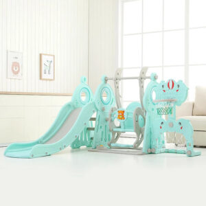 5 In 1 – Fiber Kids Slide & Swing With Football & Basketball Stand – For Outdoor