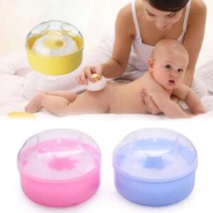 Baby Body's Cosmetic Powder Puff Bodys Powder Puff and Container Case