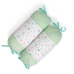 Baby 4 Pcs Sleeping Bed Set Carry nest Printed Green - Image 3