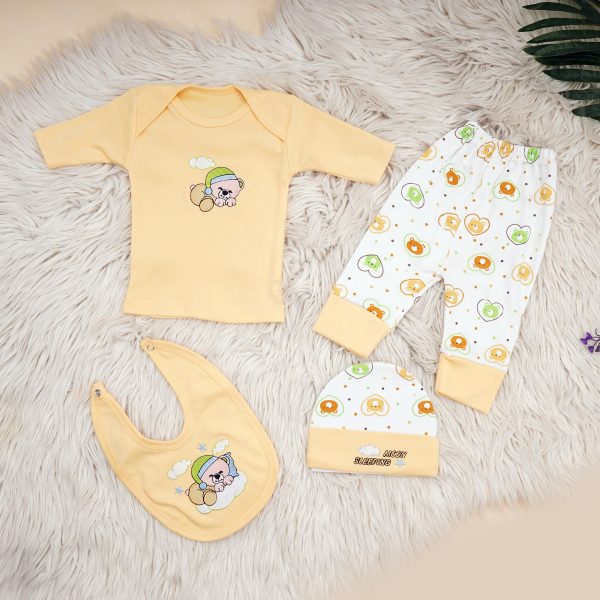 5Pcs Newborn Baby Gift Set Sleeping Bear - Image 2