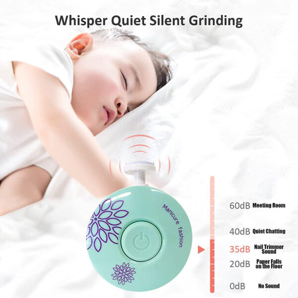 Electric Baby Nail Trimmer Kid Nail Polisher Tool - Image 2