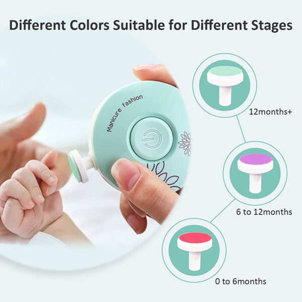 Electric Baby Nail Trimmer Kid Nail Polisher Tool - Image 3