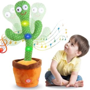 1pc-Dancing Talking Cactus Toys For Baby Boys And Girls, Singing Mimicking Recording Repeating What You Say Sunny Cactus Up Plus