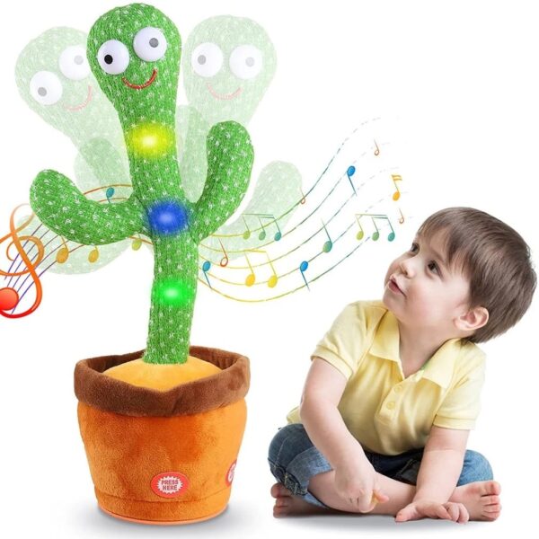 1pc-Dancing Talking Cactus Toys For Baby Boys And Girls, Singing Mimicking Recording Repeating What You Say Sunny Cactus Up Plus