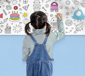 KIDS DIY DRAWING PAPER ROLL SHEET + FREE MARKERS