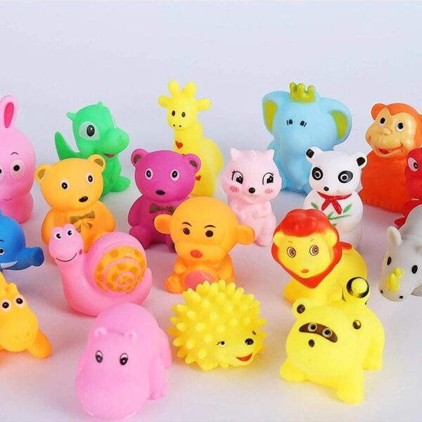 10PCS Children Cartoon Bathing Enamel Animal Toys Baby Yellow Duck Water Toys Baby Shower Toys Bathroom Supplies Gifts TMZ - Image 3