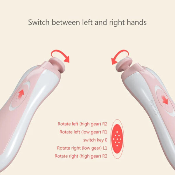 Baby Nail Trimmer Multifunctional Electric Baby Nail File Clippers Toes Fingernail Cutter Trimmer Manicure Tool Set Baby Care - Image 10