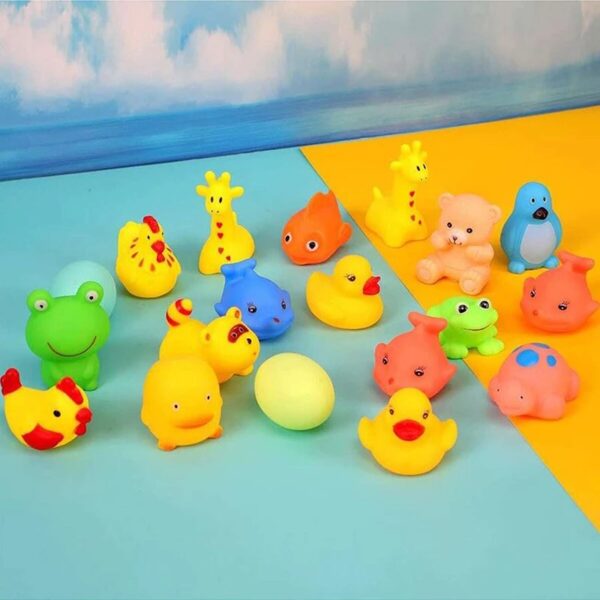 10PCS Children Cartoon Bathing Enamel Animal Toys Baby Yellow Duck Water Toys Baby Shower Toys Bathroom Supplies Gifts TMZ - Image 4