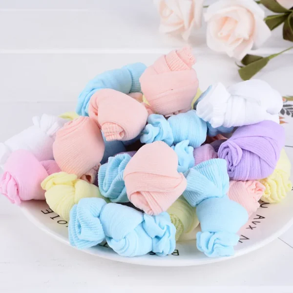 10 Pairs Baby Socks Girls Boys Spring Short Socks Summer Candy Solid Color Cotton Toddler Bebe Socks for Children Kids Thin Sock - Image 4