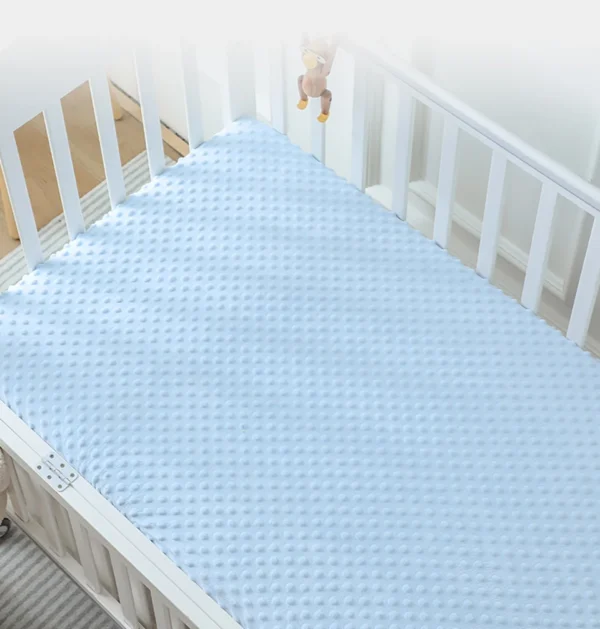 Crib Sheets 3D Dot Velvet Bed Cover Children'S Thickened Warm Baby Crib Protector Solid Color Set Of Sheets Baby Crib Winter - Image 3