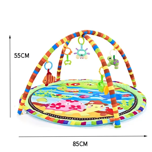 Multifunctional Fitness Frame Round Play Crawling Mat 0-12 Months Baby Puzzle Game Blanket Fun Sounding Pendant Gift For Kid - Image 6