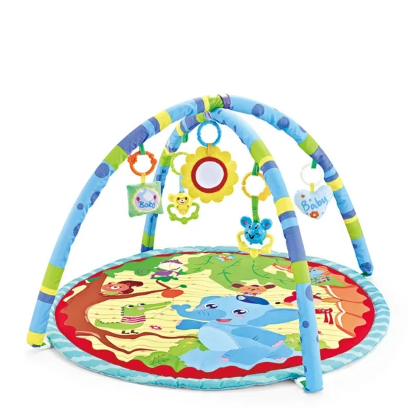 Multifunctional Fitness Frame Round Play Crawling Mat 0-12 Months Baby Puzzle Game Blanket Fun Sounding Pendant Gift For Kid - Image 3