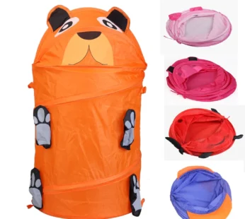 New Cute Design Storage Basket Folding Cylinder Laundry Basket Toy Box Storage Box Home Organizer