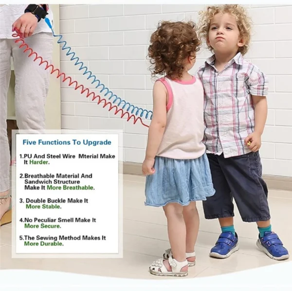 Toddler Baby Kids Safety Harness Child Leash Anti Lost Wrist Link Traction Rope Anti Lost Bracelet Baby Safety Kids Wrist Link - Image 3