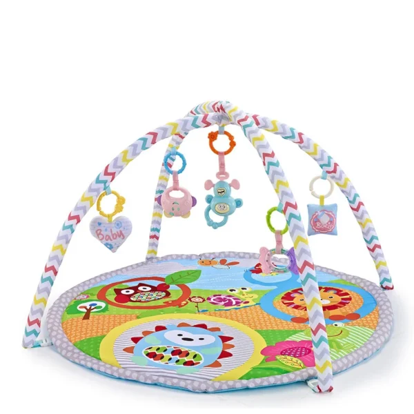 Multifunctional Fitness Frame Round Play Crawling Mat 0-12 Months Baby Puzzle Game Blanket Fun Sounding Pendant Gift For Kid - Image 4