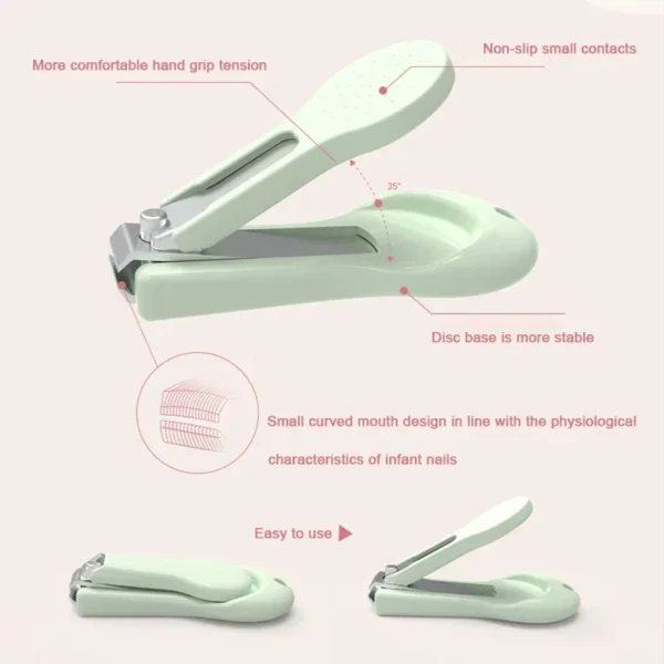 Children Manicure Kit Baby Nail Scissor Baby Nail Care Tool Set Kid Safe Portable Nail Clipper Trimmer File Tweezer with Box - Image 3