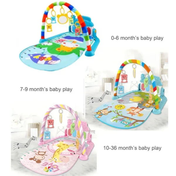 Baby Activity Gym Rack Early Education 0-36 Months Toy Gifts Musical Newborn Piano Keyboard Crawling Blanket Pedal Play Mat - Image 2