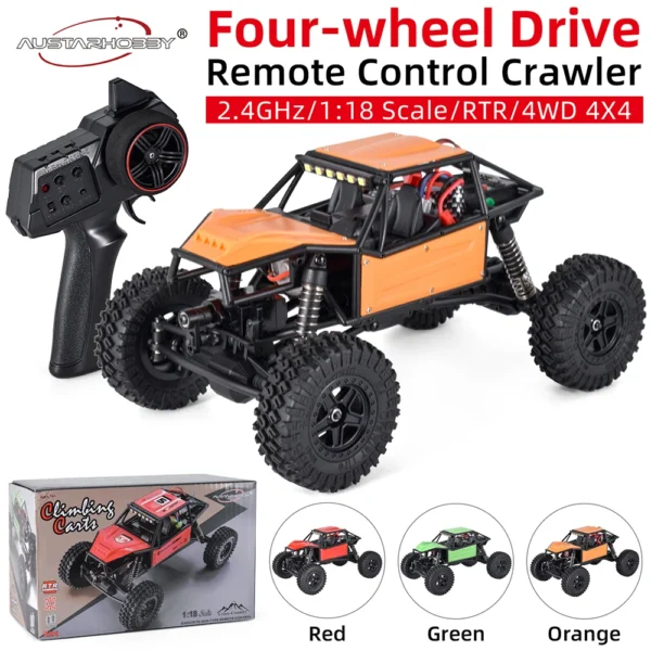 AUSTARHOBBY 1/18 RC Crawler AX-8561 4WD Rock Sheep Climbing Car 2.4G RC Car 20A 15KM/H Speed Model Toy for Kids Adults
