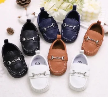 4-colors Newborn Infant Boys Girls Shoes PU Leather Loafers Dress Shoes Oxford Prewalker Walking Flat Lazy Crib Shoes