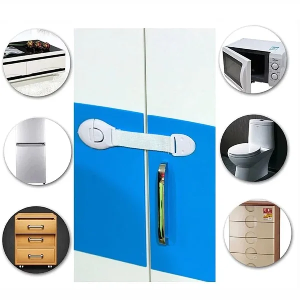 10pcs Child Safety Cabinet Lock Baby Proof Security Protector Drawer Door Cabinet Lock Plastic Protection Kids Safety Door Lock - Image 6