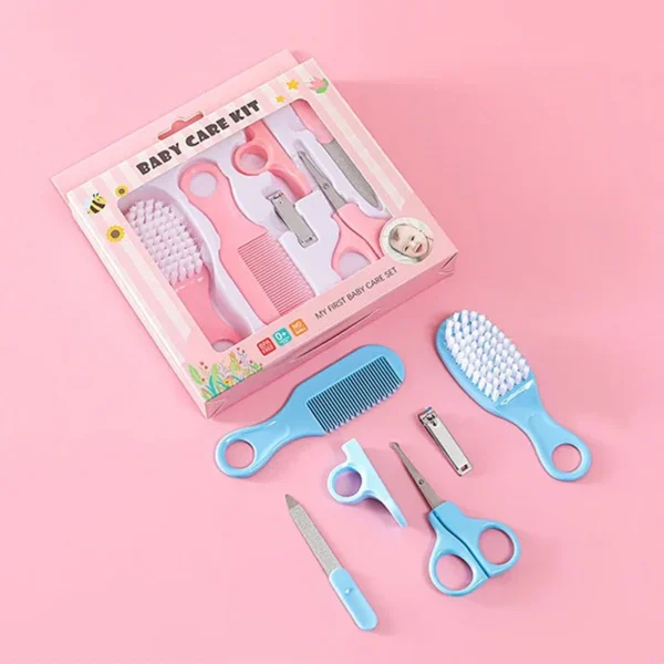6pcs Baby Care Set Hair Comb Grooming Brush Set Nail Trimmer Scissors Clipper Hygiene Kit Healthcare Tools Sets for Toddler Gift - Image 2