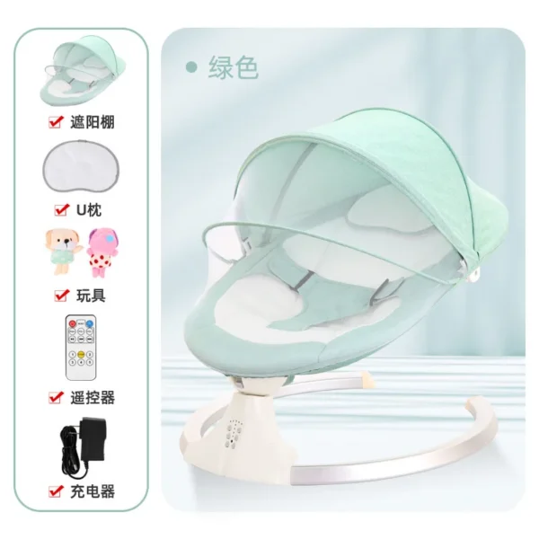 Baby Rocking Chair Baby Coaxing Artifact Baby Coaxing Recliner Newborn Electric Cradle Soothing Chair - Image 4