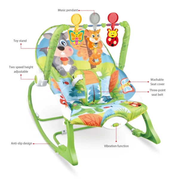 Early Electric Toys Baby Rocking Chair Electric Baby Boy Toy Sleeping Rocker With Hanging Children Toys Gifts - Image 2