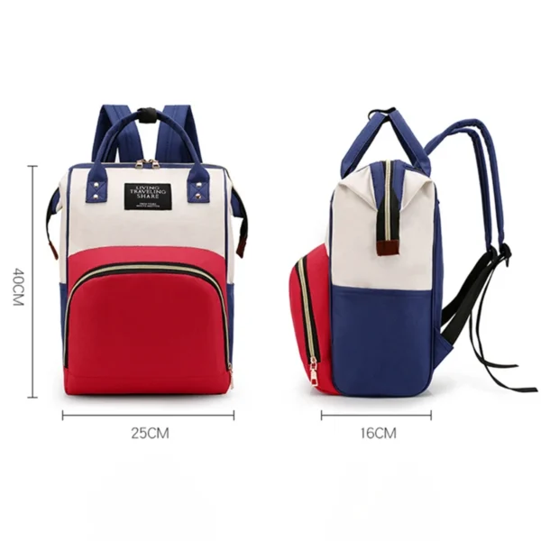 Large Capacity Canvas Mummy Bag Multifunctional Baby Bottle Thermal Insulation Travel Storage Bag Fashion Mummy Bag Hanging Bag - Image 6