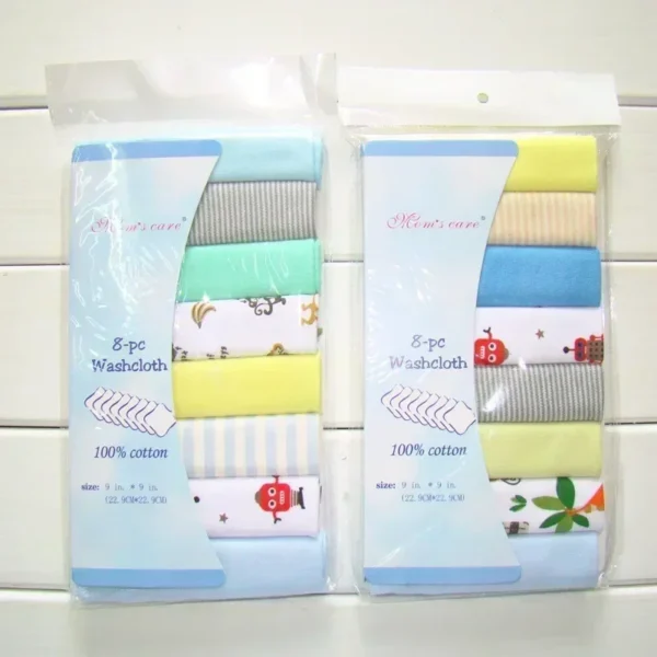 5/8 Pcs Cotton Newborn Baby Towels Set Saliva Towel Nursing Towel Baby Boys Girls Bebe Toalha Washcloth Handkerchief Cloth Wipes - Image 6