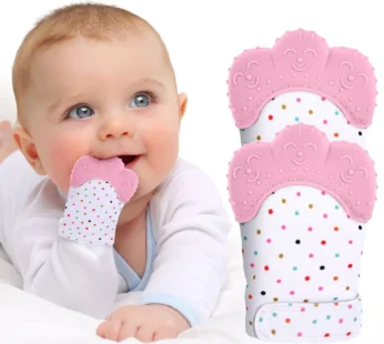 Food grade silicone Gloves Baby Teether Gloves Anti Eating Hand Teething Chewing Prevent Scratches Glove toys Mitten Pain Relief