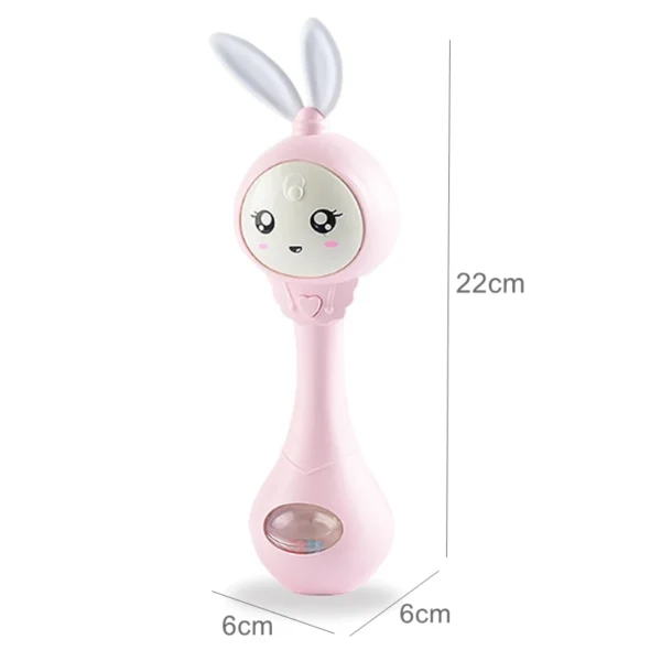 Music and Shine Rattle Toys Rabbit Intelligent Baby Rattles Smart Bunny Smarty Media Smart Shake Newborn Early Educational Toy - Image 6