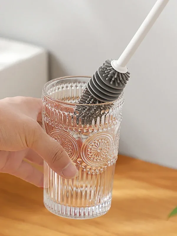 Baby Bottles Brush 360 Degree Rotation Long Handle Silicone Brushes Feeding Bottle Cup Cleaning Tools Pacifiers and Accessories - Image 4