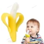Banana Shape Baby Teether BPA Free Silicone Teething Toothbrush for Toddlers Chewable Dental Care Training Toothbrush for Infant