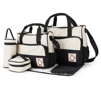 Parent child travel mommy bag fashion crossbody bag home multifunctional large capacity handbag Five piece diaper bag set