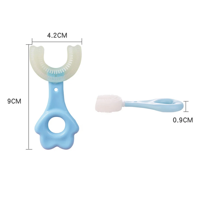 Kids Toothbrush U-Shape 360 Degree Infant Teether Baby Toothbrush Children Silicone Brush For Toddlers Oral Care Cleaning - Image 3
