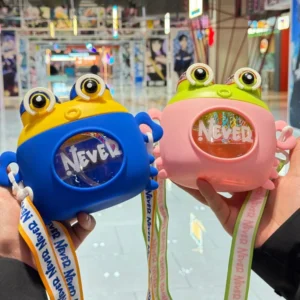 Crab-shaped Water Bottle Boys Girls Water Bottle Cute Cartoon Crab Water Bottle with Strap Straw for Boys Girls 20oz for School