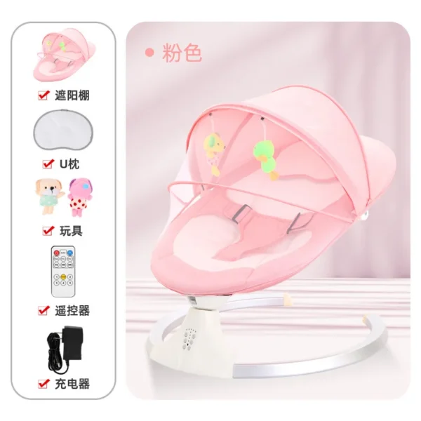 Baby Rocking Chair Baby Coaxing Artifact Baby Coaxing Recliner Newborn Electric Cradle Soothing Chair - Image 3