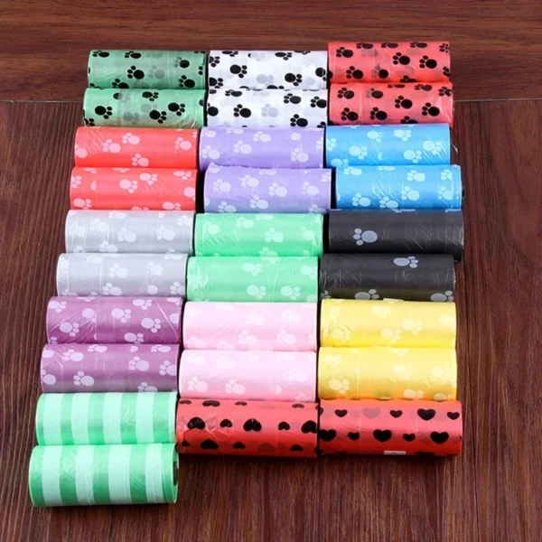 10/40Roll Dog Poop Bags for dog Large Cat Waste Bags Doggie Outdoor Home Clean Refill Garbage Bag Pet Supplies 15 Bags/ Roll - Image 3