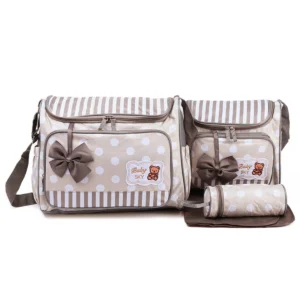 New Fashion Mommy Bag Four Piece Set Large Capacity One Shoulder Diagonal Straddle Bag Travel Multi functional Diaper Bag