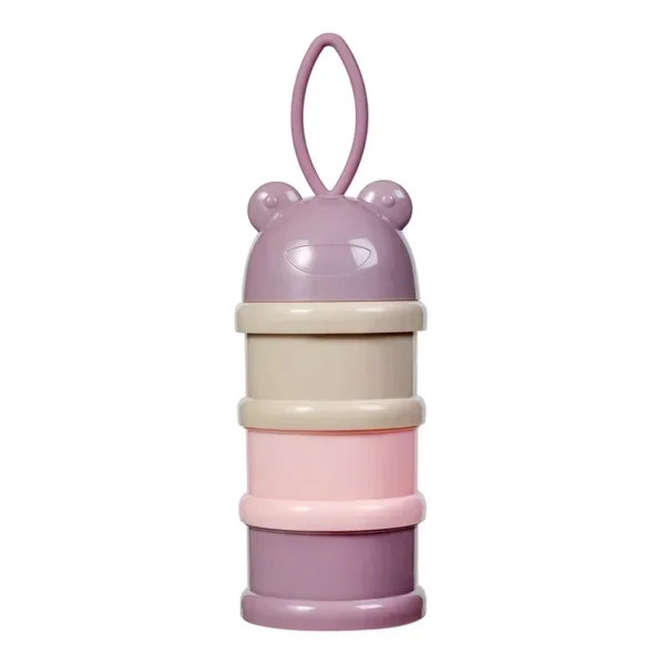 Colored Milk Powder Box Convenient and Portable Milk Powder Box Toddler 3-Tier Food Container Portion Travel Snack Container - Image 3