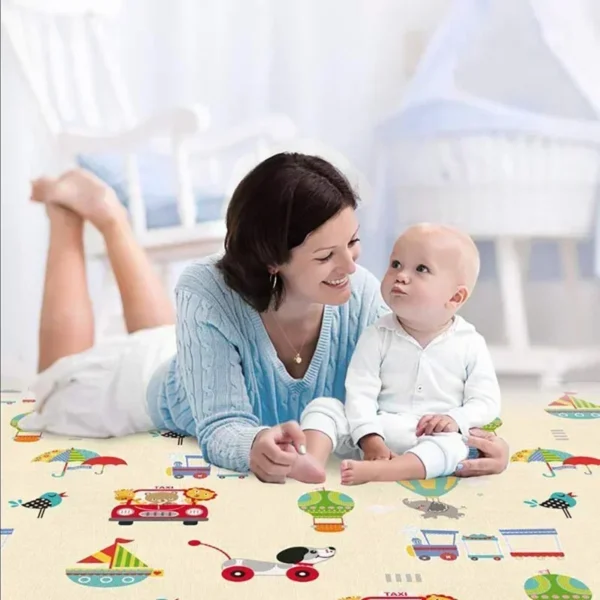 Activities mat for baby Outdoor Camping Mat Foldable Play Mat Double-Sided Cartoon Pattern Waterproof Carpet Easy to Carry - Image 4