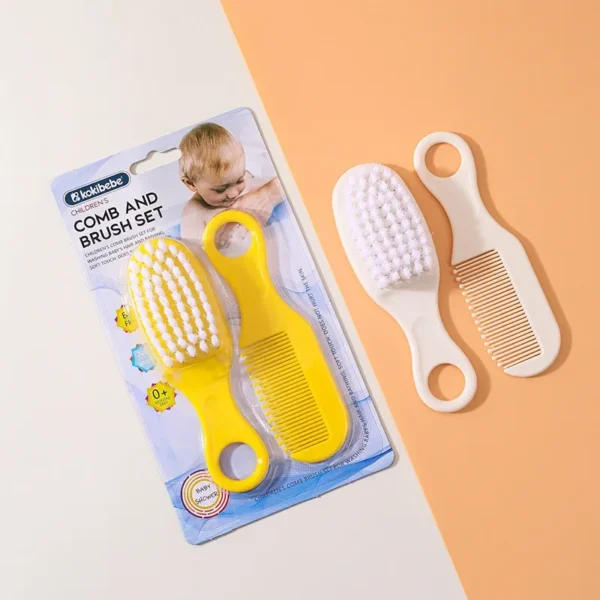 Newborn Safety Comb Brush for Removing Fetal Moss Baby Head Care Comb Brush Combination Massage Comb Brush Set Baby Accessories - Image 5