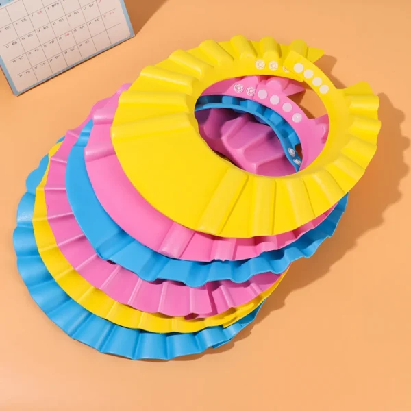 Baby Shower Soft Cap Adjustable Hair Wash Hat for Kids Ear Protection Safe Children Shampoo Bathing Shower Protect Head Cover - Image 4