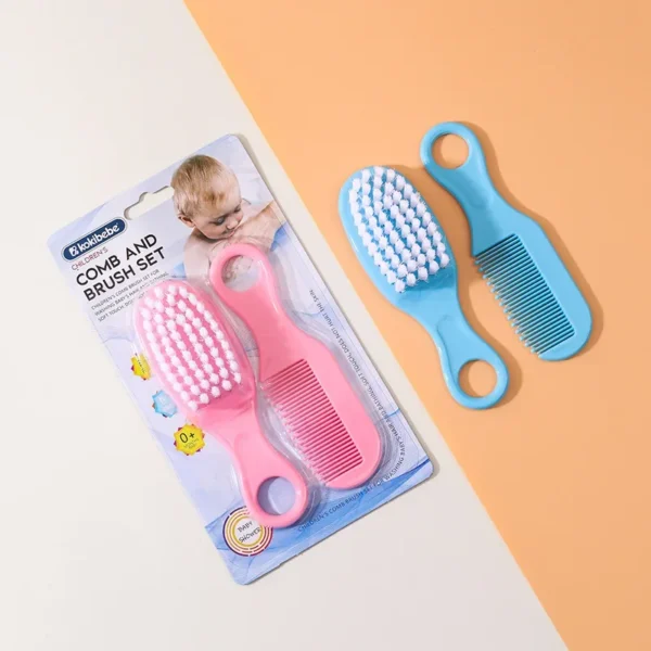 Newborn Safety Comb Brush for Removing Fetal Moss Baby Head Care Comb Brush Combination Massage Comb Brush Set Baby Accessories - Image 3