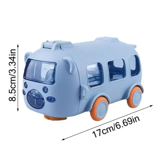 500ml Cartoon Bus Straw Mug Cute Large Capacity Outdoor Car Mug Children Drinking Stretch Straw Water Bottle - Image 2